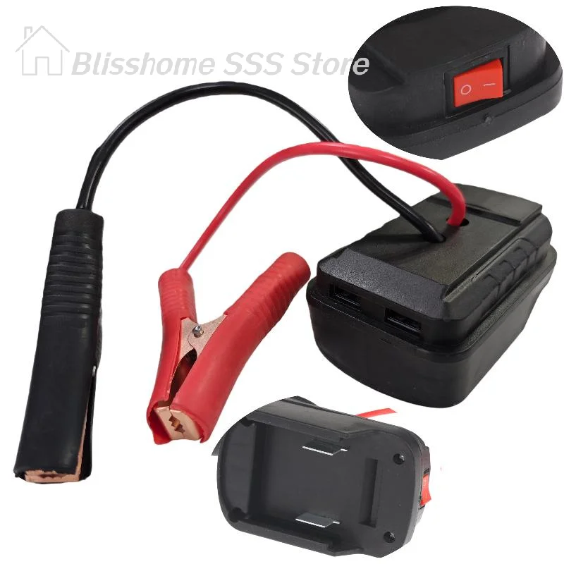 【S】1Pcs Emergency Start-up Lighting Car Battery Starting Booster For 21V Batteries Car Igniter Starter Adapter With/No