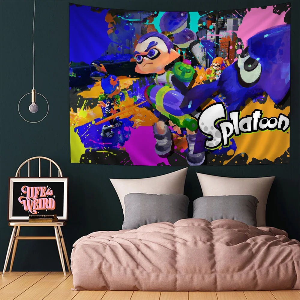 Splatoon Wall Tapestry Home Decoration Hippie Bohemian Decoration Divination INS Home Decor