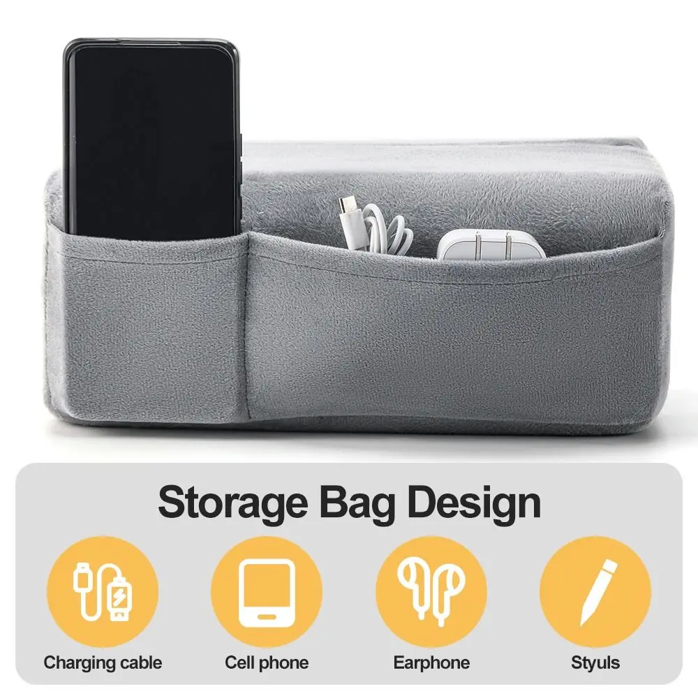 Portable 4 Angles Tablet Pillow Stand Adjustable Foldable E-reader Reading Pillow Comfortable Cushion Reading Holder Bed Use