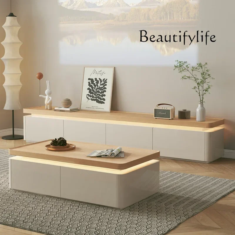 

Simple Luxury Tv Stand Light Organizer Storage Floor White Modern Tv Cabinet Living Room Nordic Fernsehtisch Furniture Home