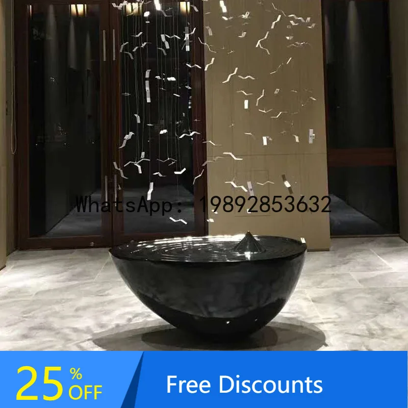 

YFY Processed Outdoor Large Water Feature Water Spray Decorative Art Floor Ornament Hotel Lobby Fiberglass Sculpture