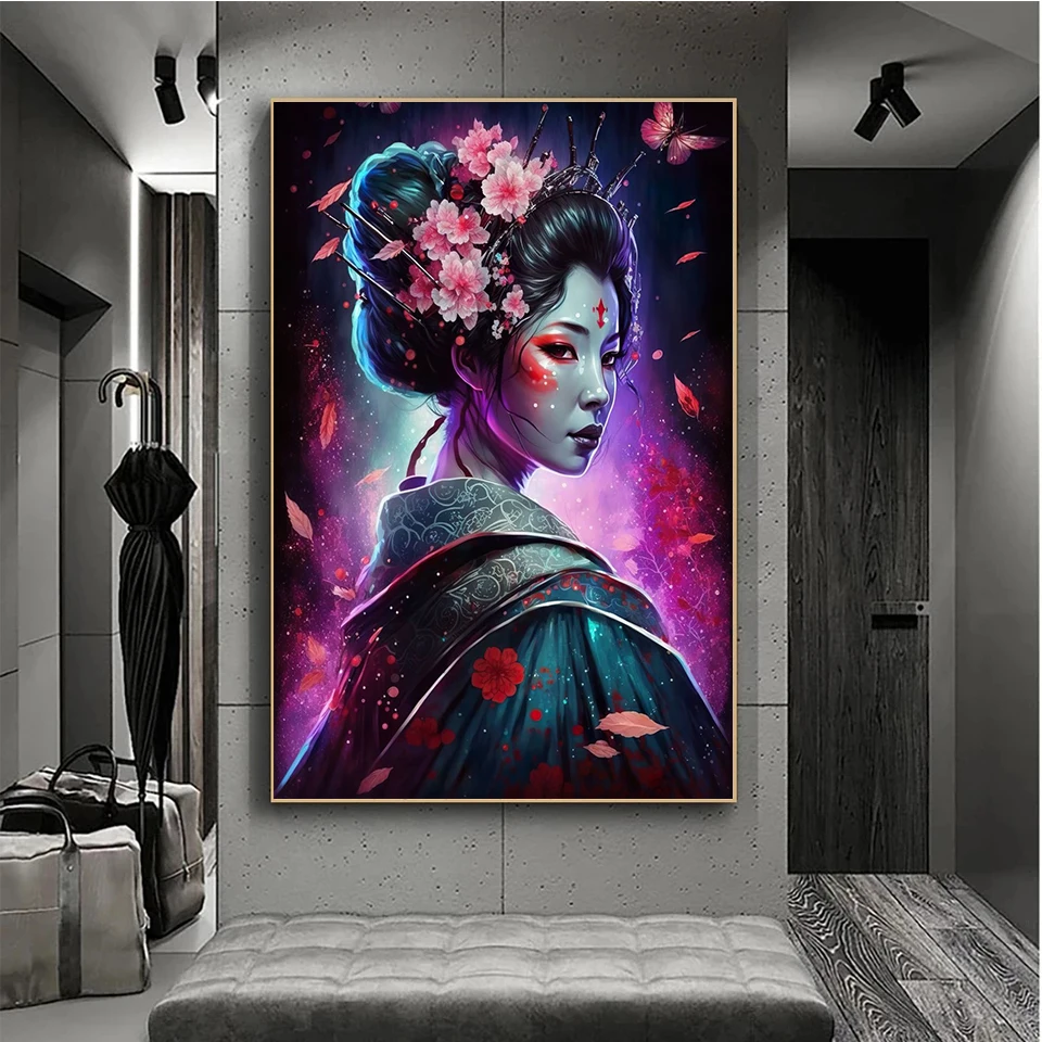 AB Northern Lights Diamond Painting Japan Geisha Rose Landscape Mosaic Embroidery 5D DIY New Arrival Set Crafts Gift Home Decor