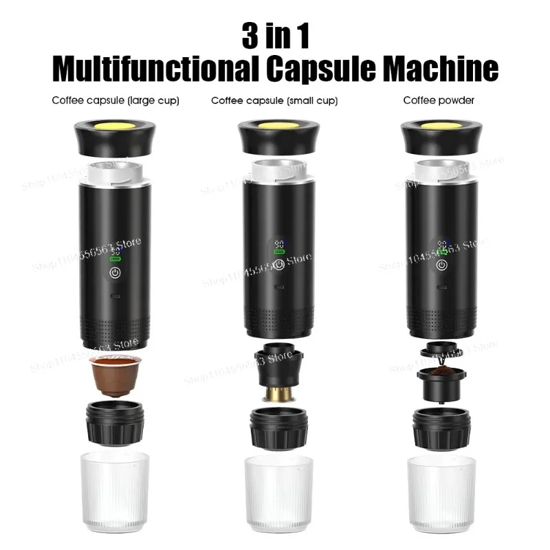 

Портативная капсульная кофемашина | Компактная беспроводная кофемашина для приготовления эспрессо с подогревом и регулировкой давления