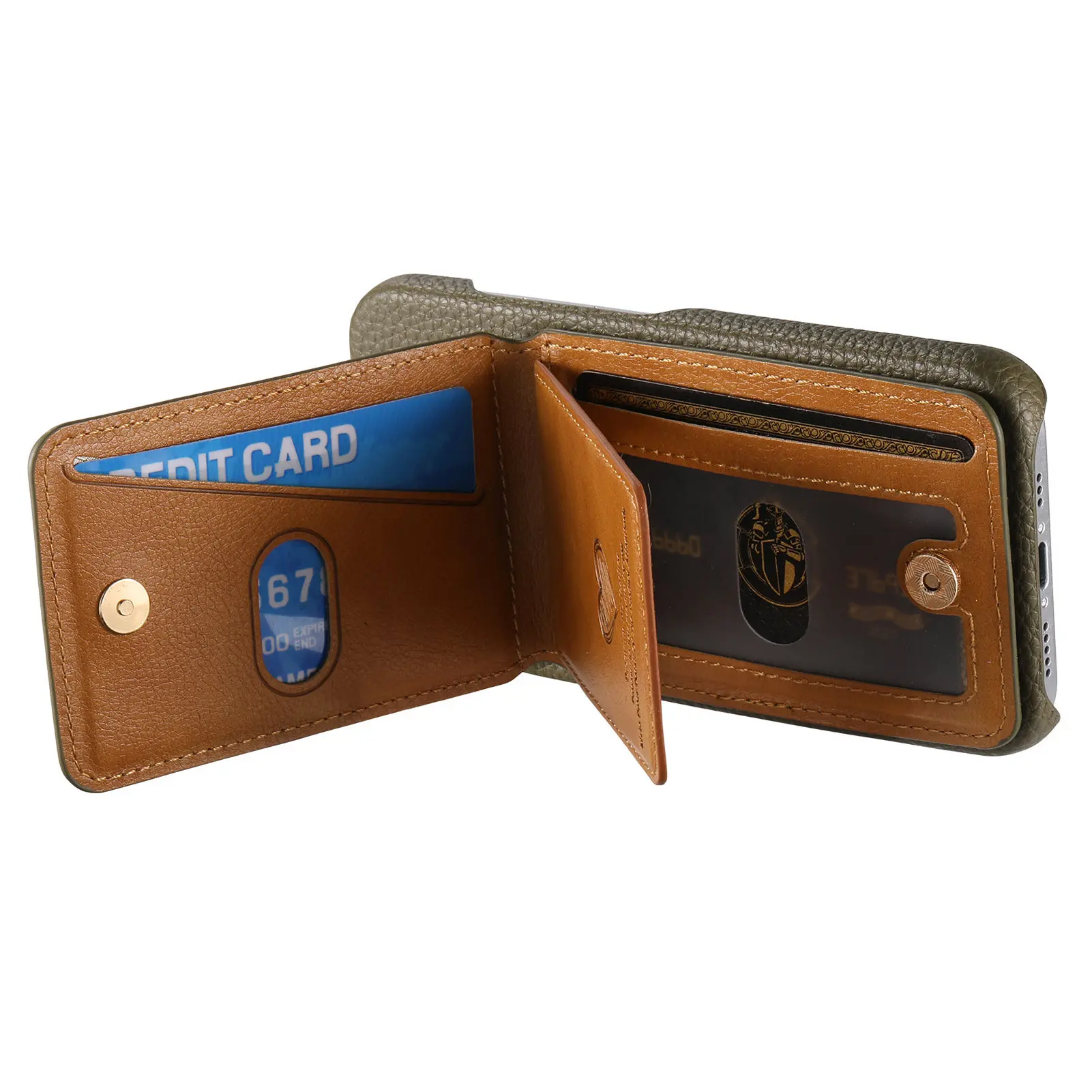 ライチ柄 ハート型ミラー付き スマホホルダー 財布型 レザーケース Google Pixel 10 Pro XL 9A 9 8 8A用 耐衝撃 スリムカバー