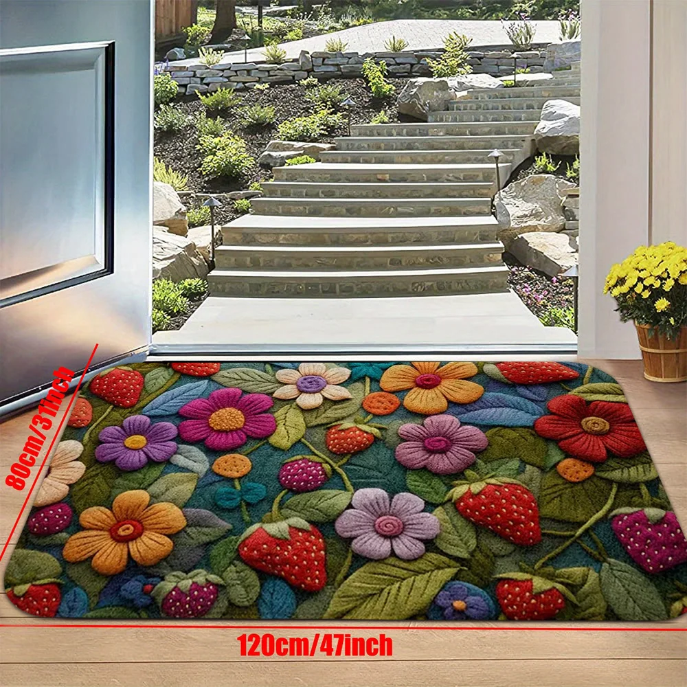 سجادة ترحيب عباد الشمس الربيعية - سجادة رقيقة ماصة غير قابلة للانزلاق للدخول الداخلي/الخارجي، ديكور منزلي قابل للغسل في الغسالة #6