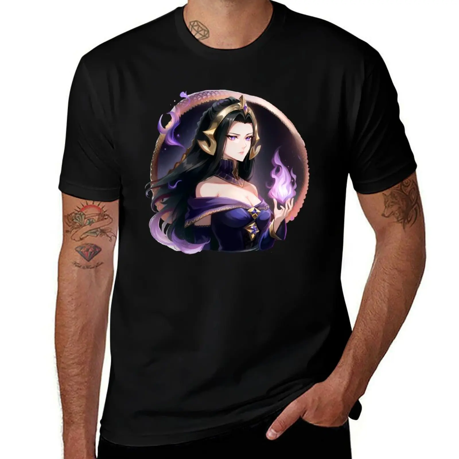 Realistic Anime Liliana of the Veil - Dominaria Planeswalker T-Shirt Novelty Graphic Tee Shirt T-Shirt