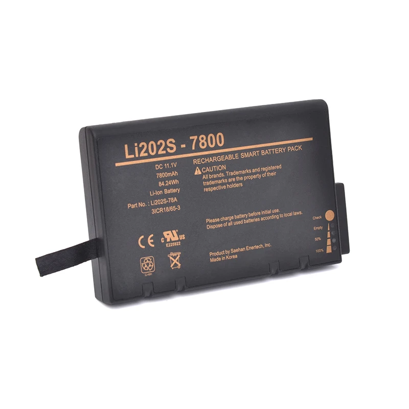 

Li202S-7800 capacity 7800mAh 10.8v lithium-ion battery, suitable for Spacelabs mCare300, mCare300D, ELS5, patient monitor