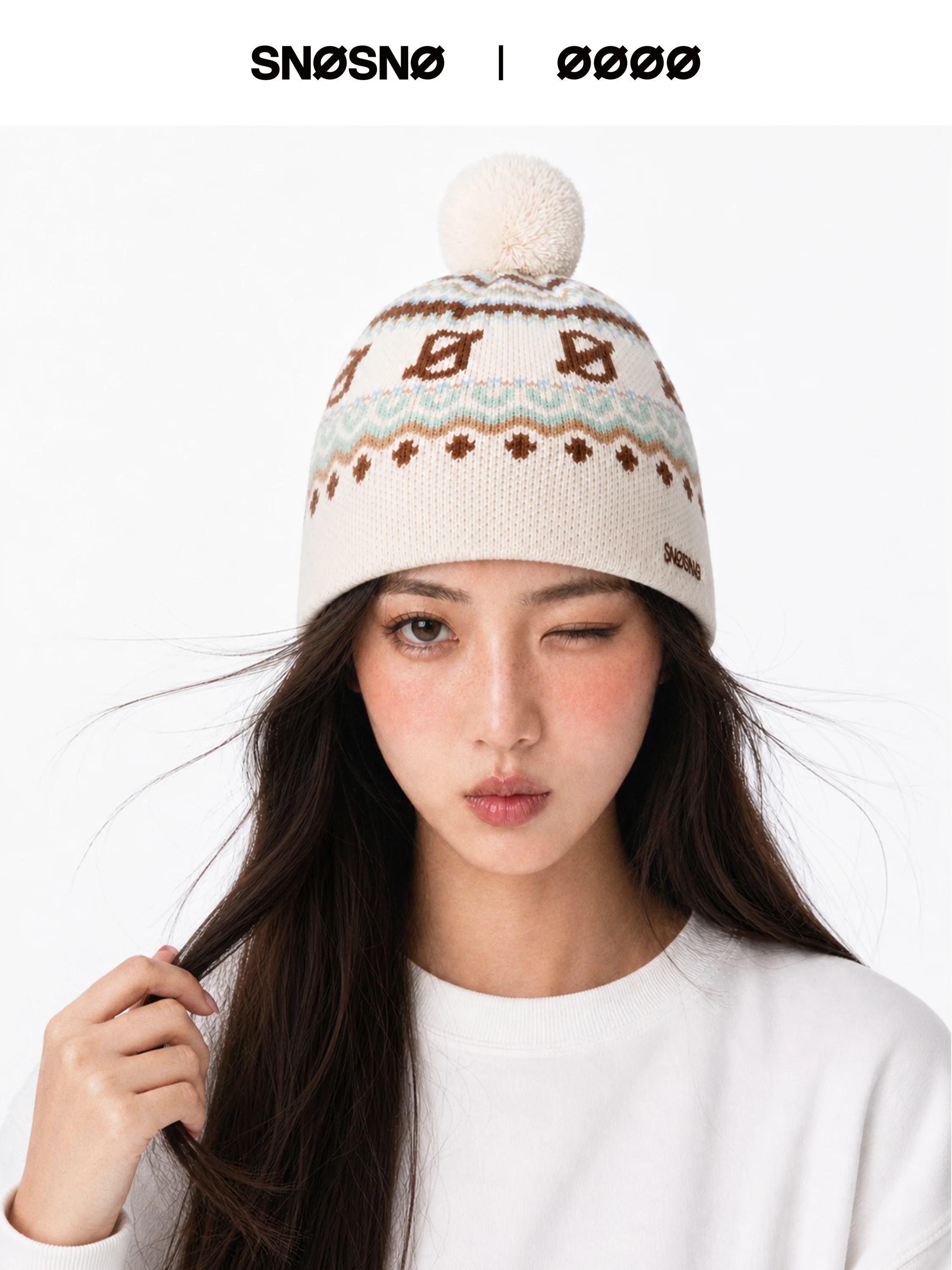 snosno-knitted-ski-cap-breathable-warm-outdoor-climbing-large-head-circumference-fleece-hat-cold-weather-sports-accessories