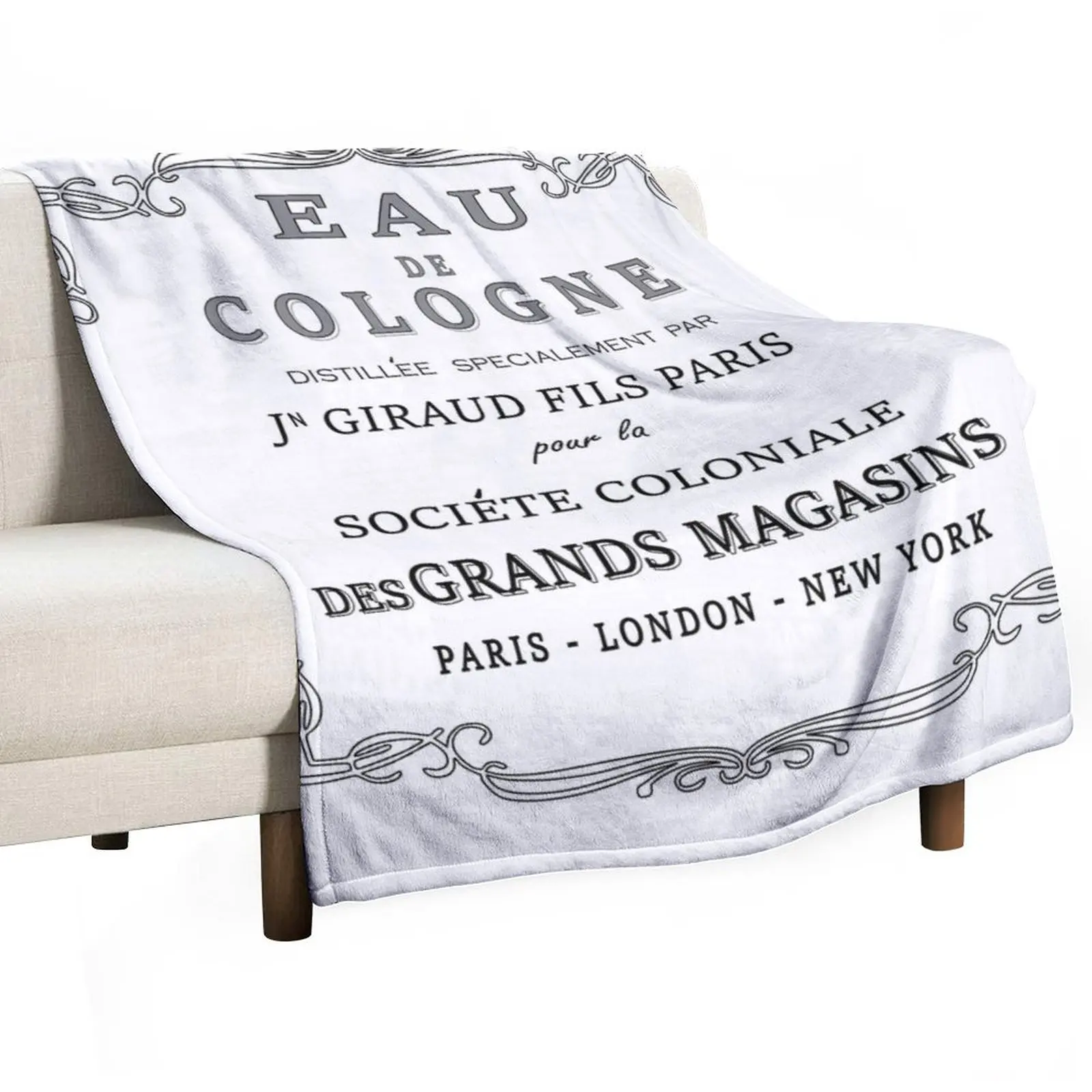 EAU DE COLOGNE, Paris Throw Blanket For Sofa Thin christmas gifts Blankets For Baby Blankets