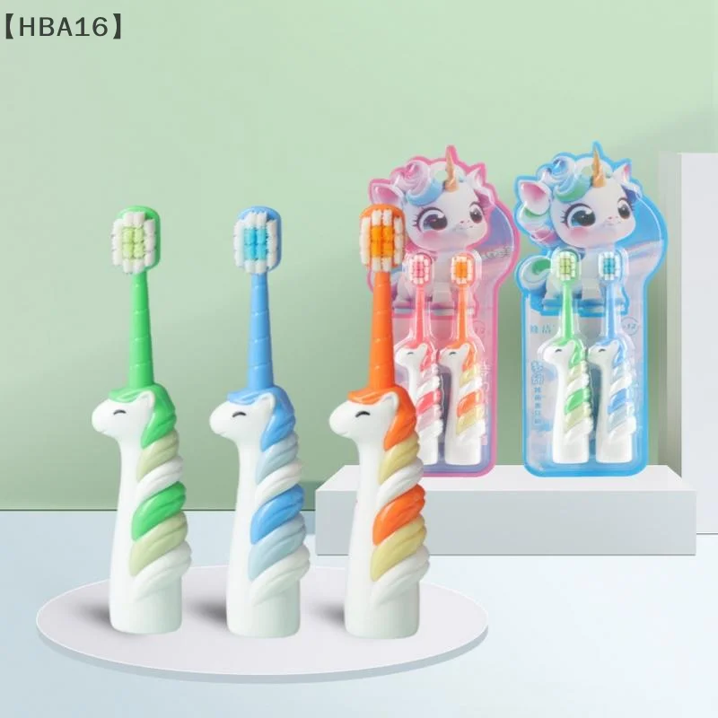 

〔HBA16〕2 Pcs Cartoon Kids Toothbrush 3-12 Year Old Baby Soft Bristle Baby Toothbrush With Anti-Slip Handle Safe For Toddlers