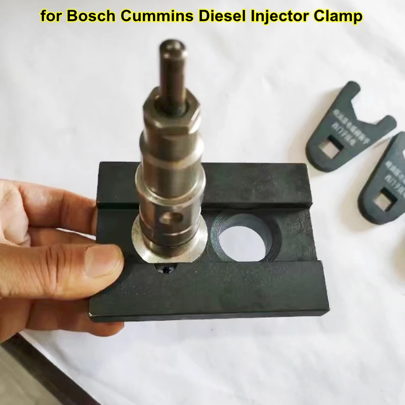 

for Bosch 0445 120 Cummins 2872544 4307435 4327072 Diesel Common Rail Injector Disassemble Clamp Fixture 2 Holes Repair Tool