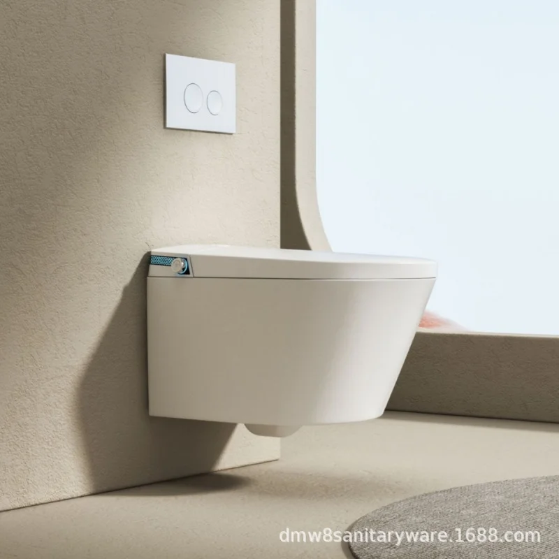 

Встраиваемый настенный унитаз для дома без требований к давлению воды, с интеллектуальным голосовым управлением и автоматическим открыванием крышки