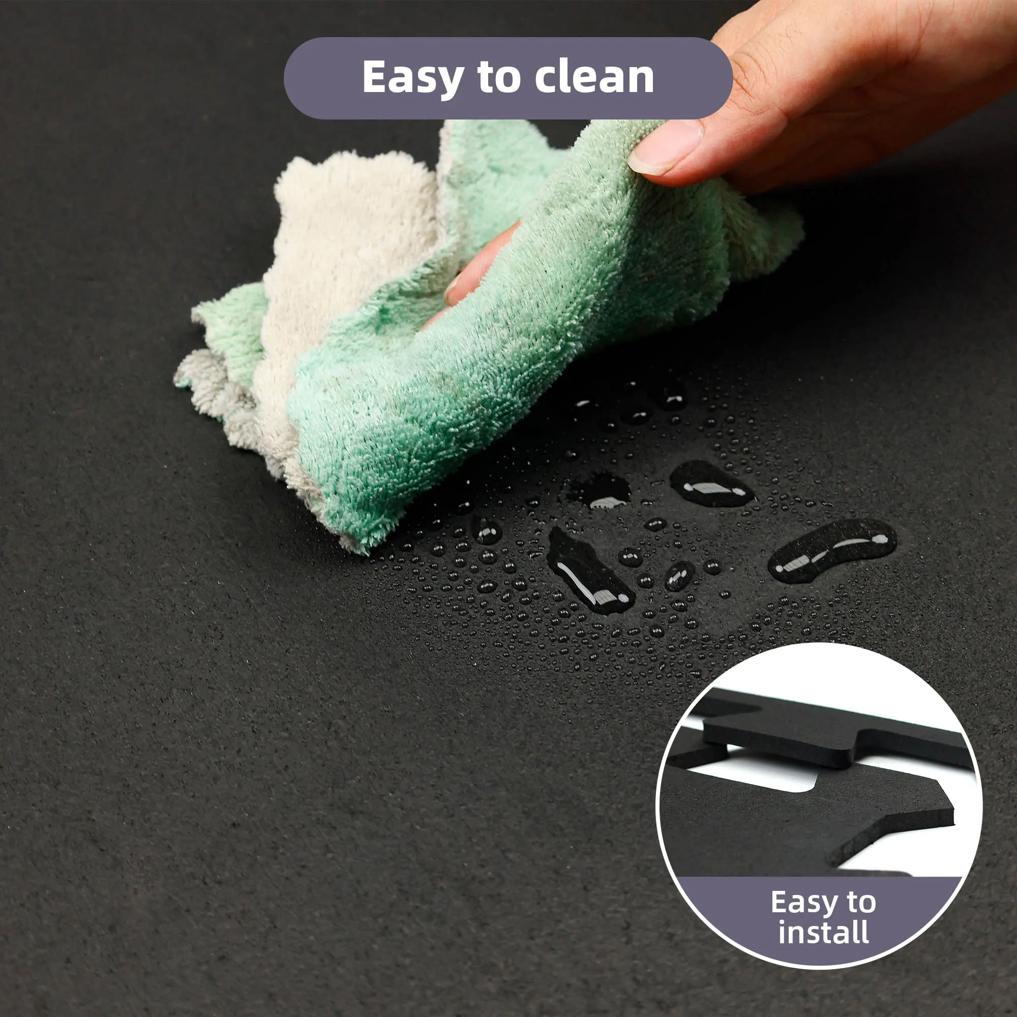 Telas de piso de ginástica de borracha interligadas de 6 mm de espessura 24 x 24 polegadas (60 x 60 cm) Pacote com 8