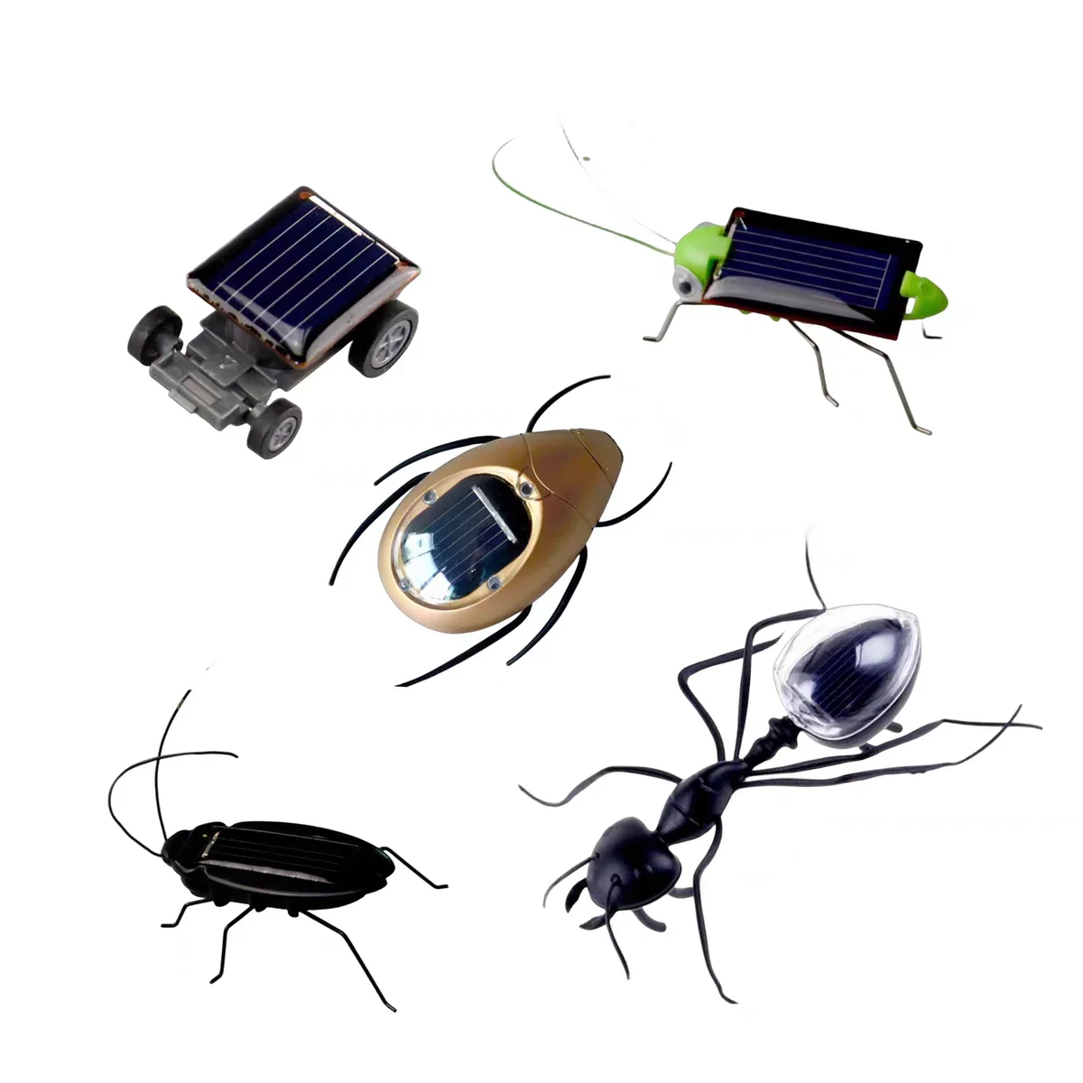 Solar Powered Spiders Crabs Ants Toys Simulation Insects Solar Powered Toys Children Cognitive Teaching Insect Toys Model