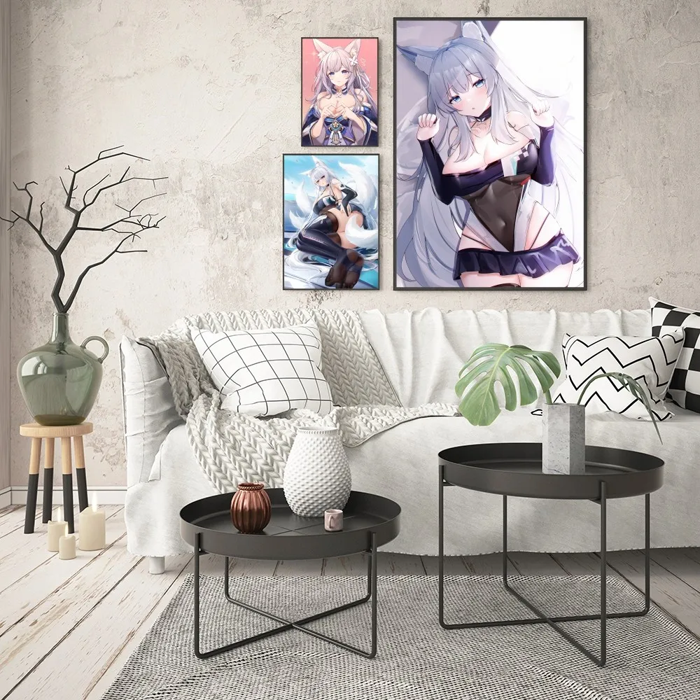 1pc Game Azur Lane Shinano Poster Good Quality Prints And Posters Vintage Room Home Bar Cafe Decor Aesthetic Art Wall Painting