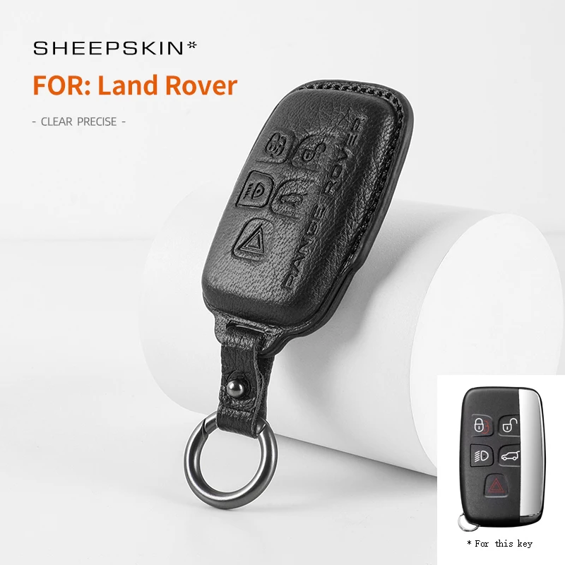 Goat skin 5 Buttons TPU Auto Key Shell Case Cover For Land Rover Range Evoque Freelander Velar Discovery 4 Keychain accessories view 6