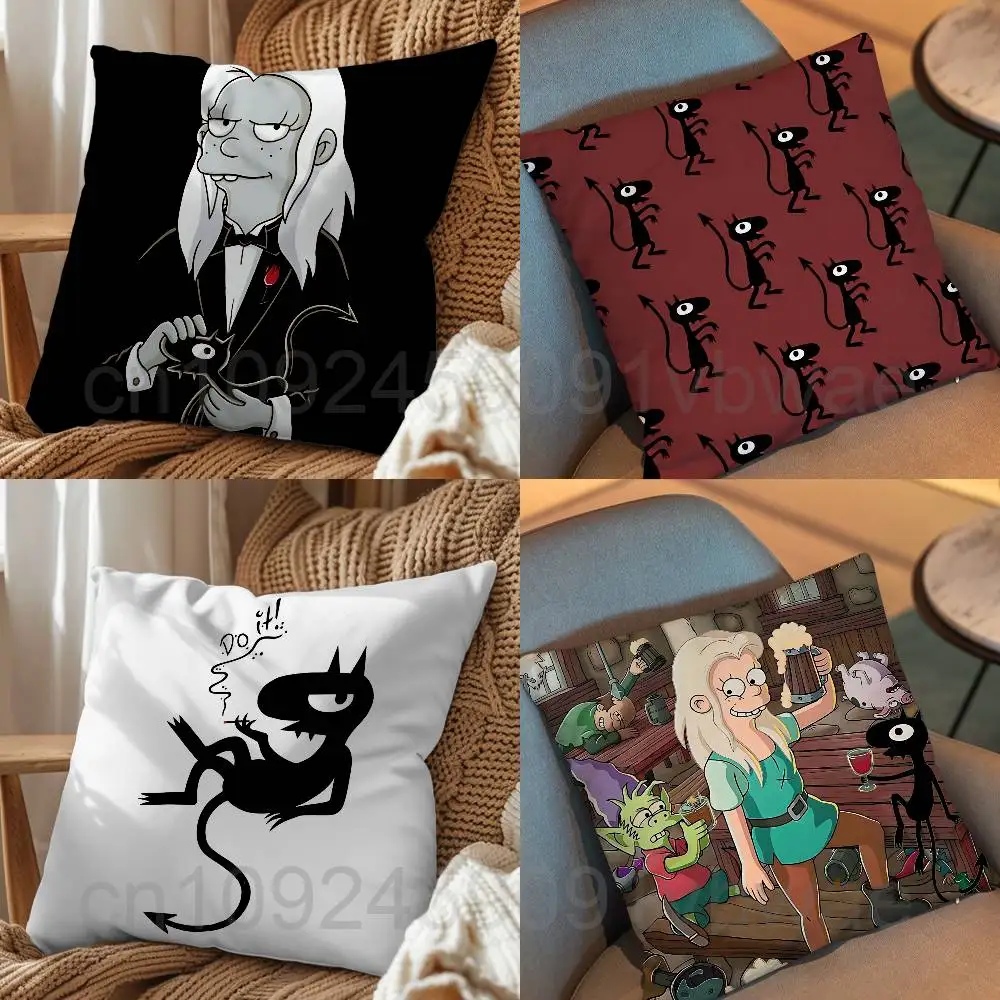 BLACK Luci Princess Bean Disenchantment day gift Pillow Case Living Room Sofa Cushion Cover Suitable For Home Bedroom Room