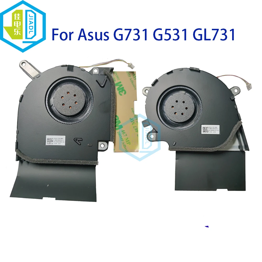 

Охлаждающий вентилятор процессора и графического процессора для ноутбука Asus ROG G17 G731 GL731 G531 G731GU GL731GW GL731GT 13NR01I0P02011 13NR01I0P01012 12 В 5 В