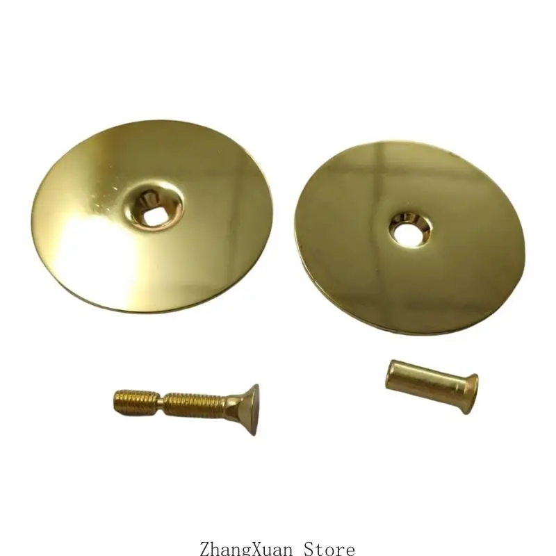 Türschloss-Lochabdeckungs-Set, zweiteilige Metallplatte für Schloss-Austausch-Reparatur 3XUF – Detail 5