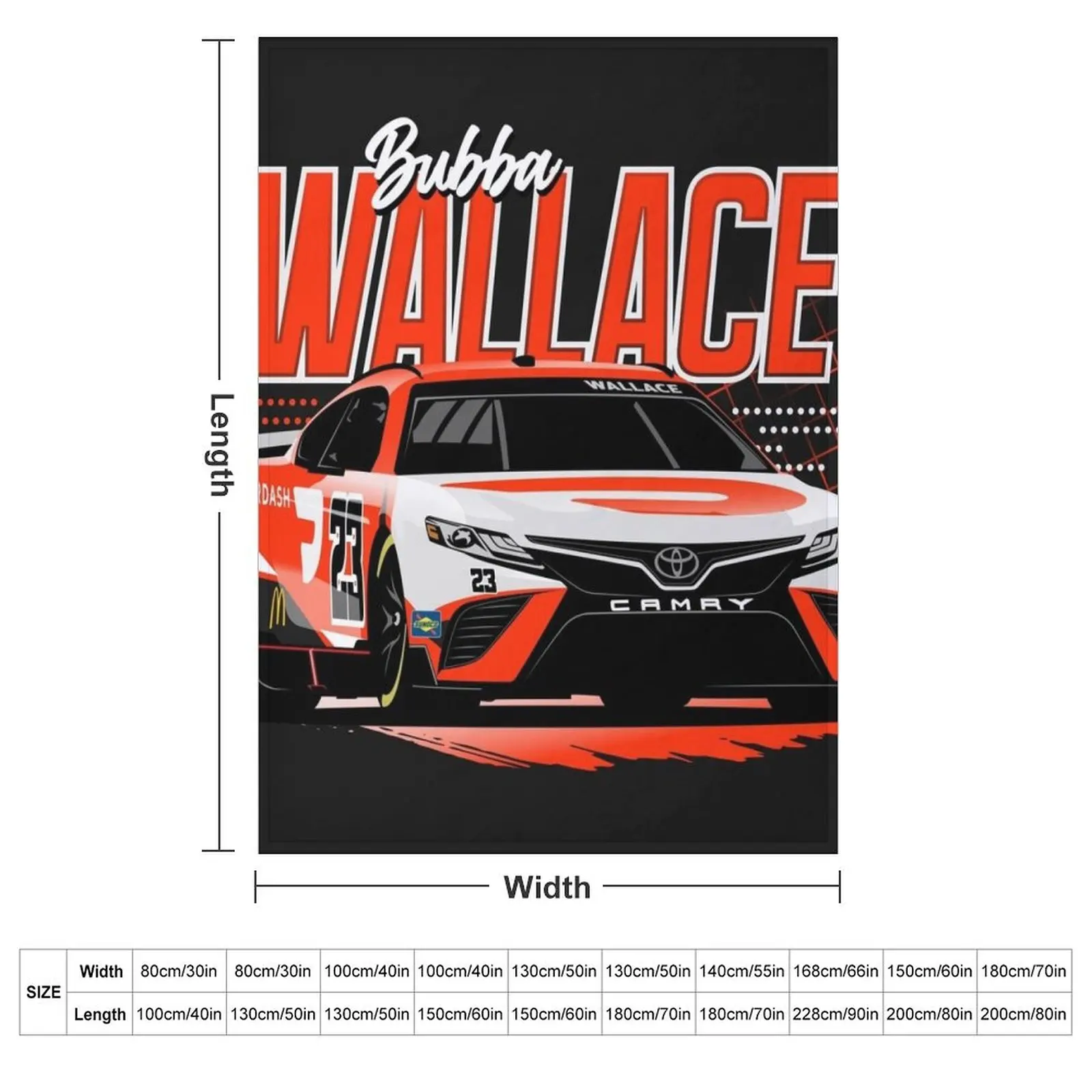 Bubba Wallace 2022 Nascar Throw Blanket Bed linens Flannel For Decorative Sofa Blankets