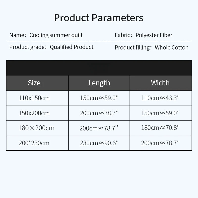 Japanese Polyester Cotton Quilted Summer Quilt Skin-friendly Washable Light Luxury Style Solid Color Lightweight Comforter