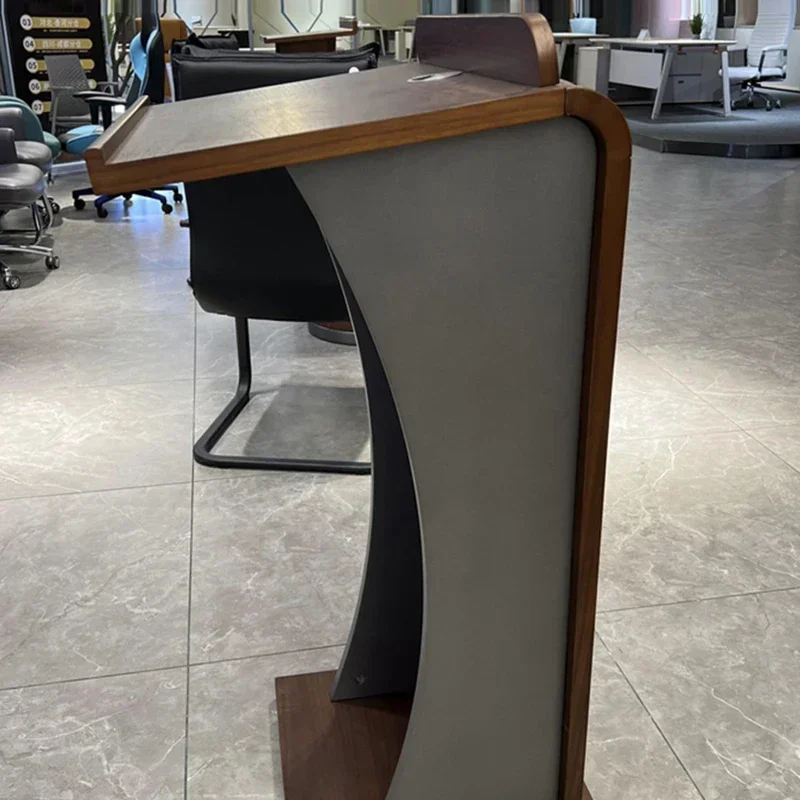 European Podium Reception Desk Beauty Office Standing Simple Reception Desk Mobile Aesthetic Mostrador Postmodern Furniture
