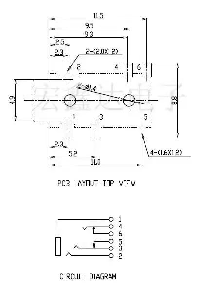 Soquete de áudio de 200mm para fones de ouvido, soquete de superfície montado de 6 pés, canal duplo, banhado a ouro pj522 com 3.5 peças