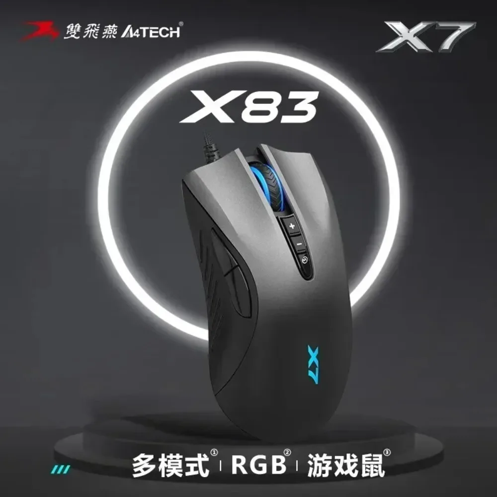 A4Tech Bloody X7 gaming mouse 4000DPI Wired Mouse RGB Low Delay Ergonomics FPS Gamers Laptop Computer pc gaming accessories
