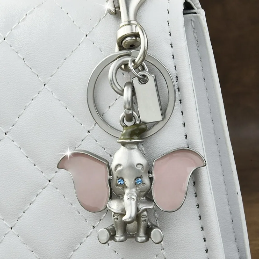 

Creative Anti-lost Ears Movable Elephant Keychain Crafts Pendant Lucky Elephant Key Ring Jewelry Mini Keys Accessory Decoration