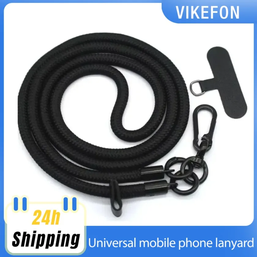 

Универсальный ремешок для мобильного телефона, универсальный горизонтальный подвесной плечевой ремень, съемная шейная веревка, ремешок с защитой от потери, 8 мм x 120 см