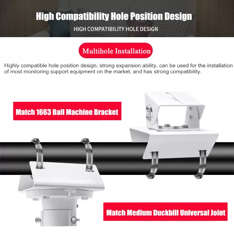 Street Light Pole Mount Holder Small/ Medium/Large/ Thickened Hoop Plate Universal Pole Column Holding Monitoring Camera Bracket