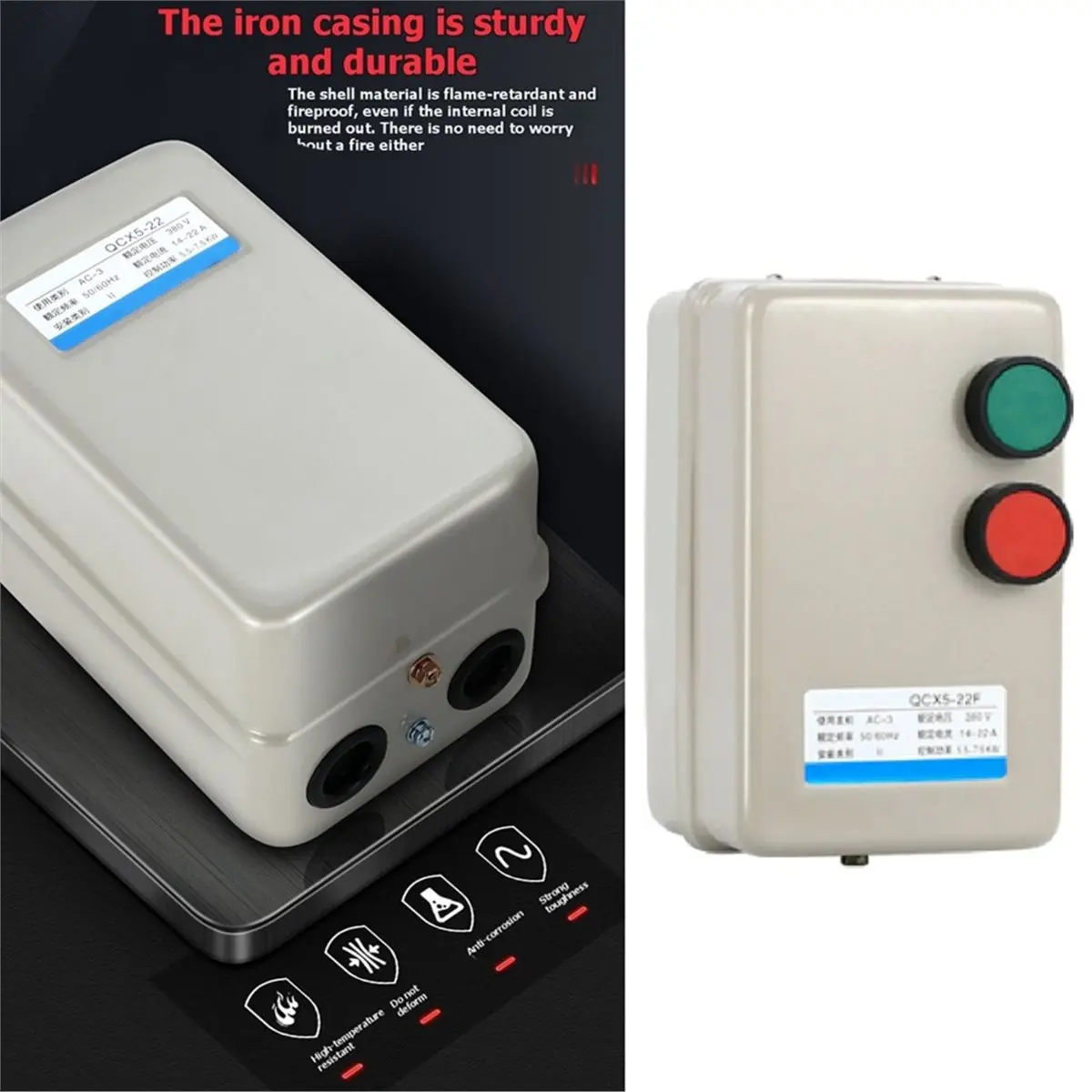 2026 New Magnetic Electric Motor QCX5 Series 330V 2.2KW Overload Phase Loss Protection