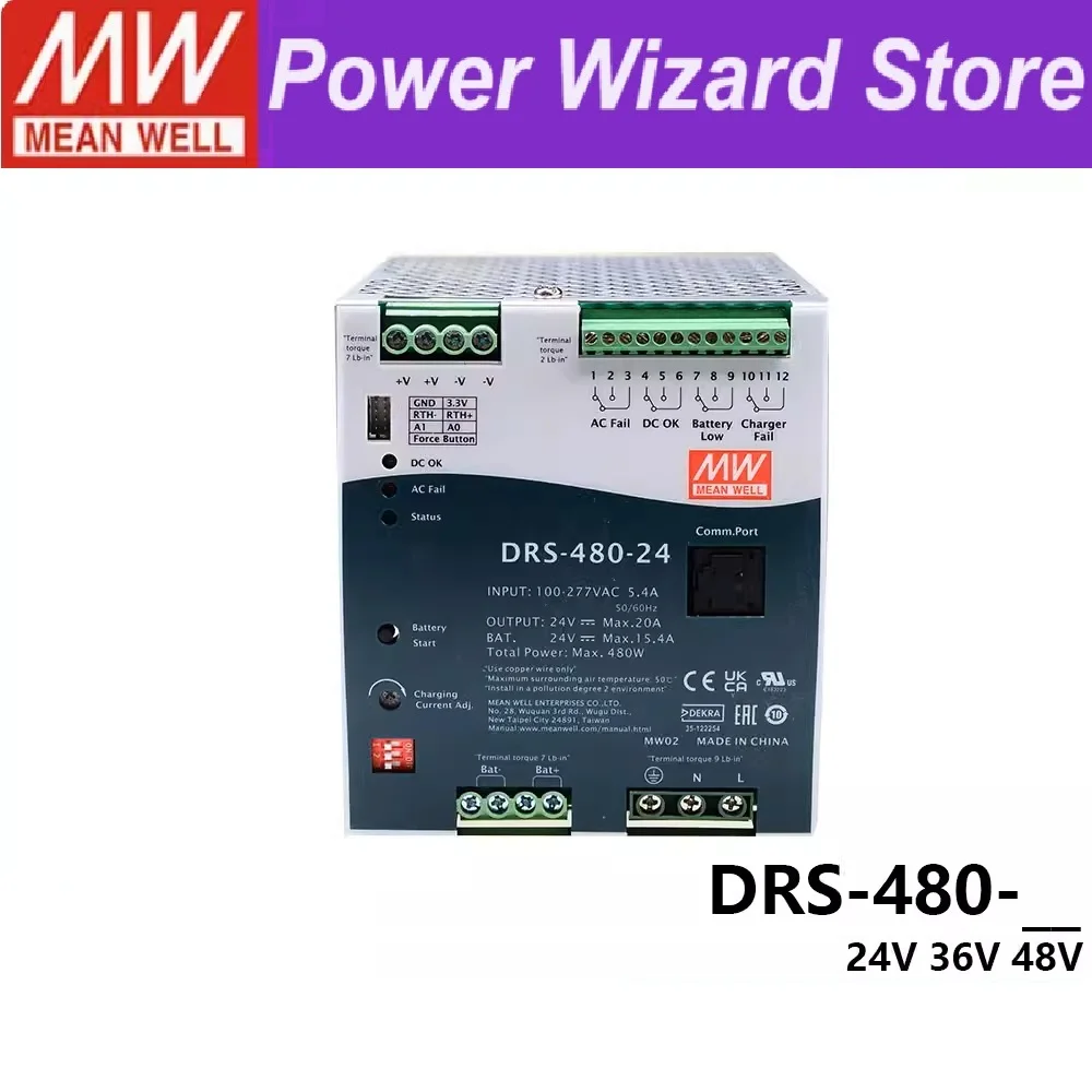 MEAN WELL DRS-480 DRS-480-24 DRS-480-36 DRS-480-48 MEANWELL DRS 480 480W