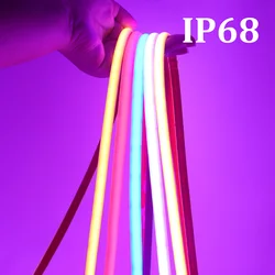 IP68 impermeabile COB LED Neon Strip Light 5m 10m 15m 20m 0.5m 12V 24V 320LED nastro flessibile tubo in Silicone lampada Liner Lighting RA90