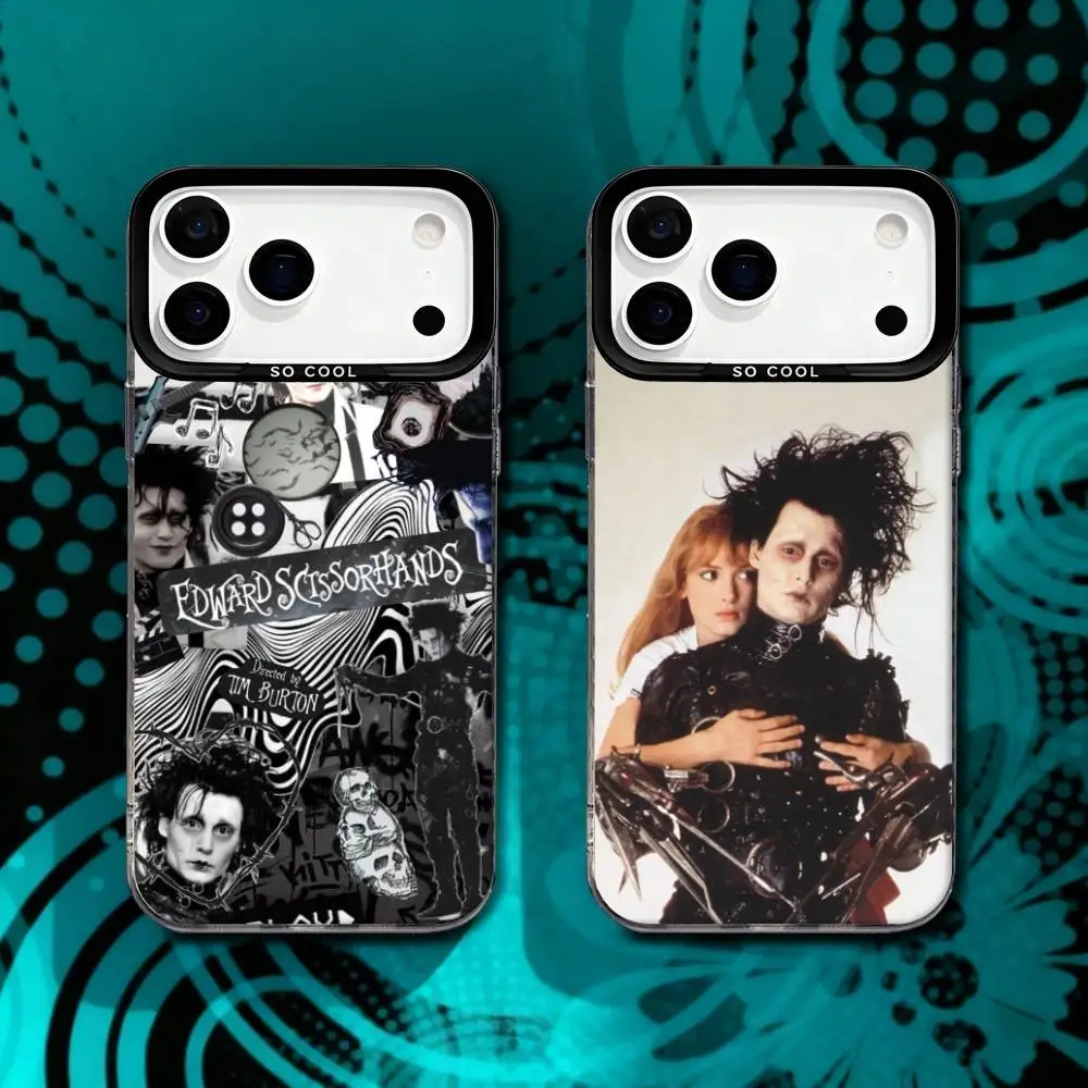 

E-Edward Scissorhands For iPhone 17,16,15,14,13,12,X,8,Pro,Max,Plus,SE4,Air,Mini Anti-Slip Black IMD Matte Case