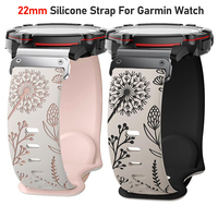 QuickFit 22mm NEW Silicone Strap For Garmin Fenix E 8 47mm Fenix 7 Pro 6 5/Forerunner 965 955/Epix Gen2 Two-Tone Dandelion Band