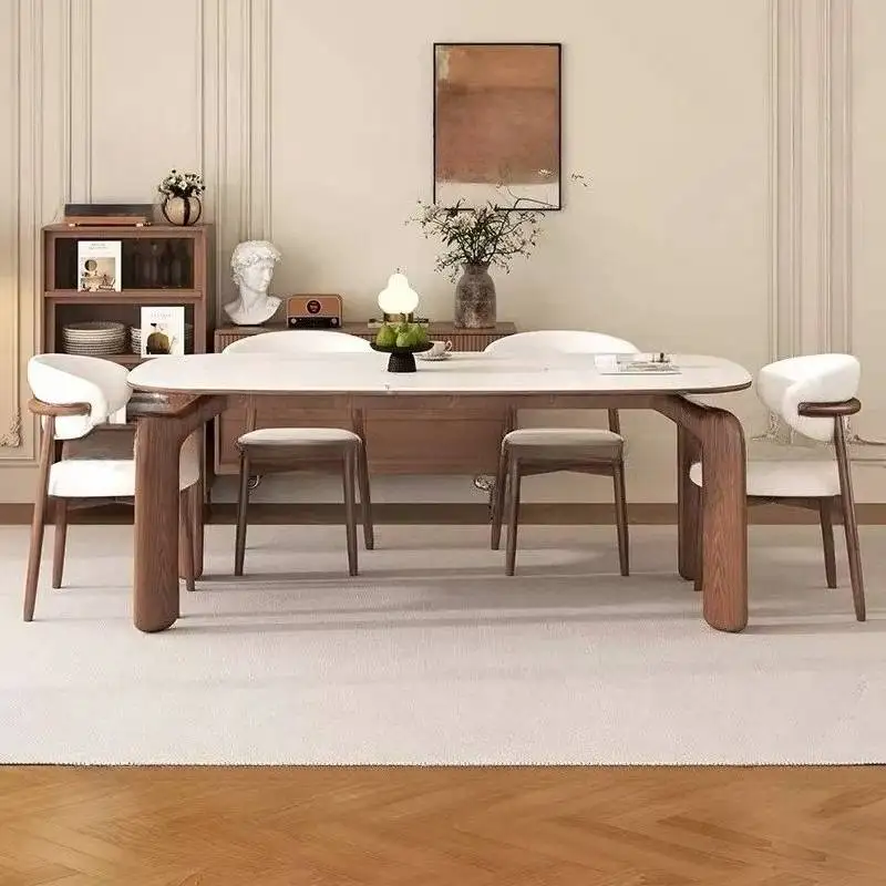 

Wood Legs Restaurant Tables Modern Minimalist Nordic Dinette Dinner Table Console Conference Muebles Para Hogar Furniture Home