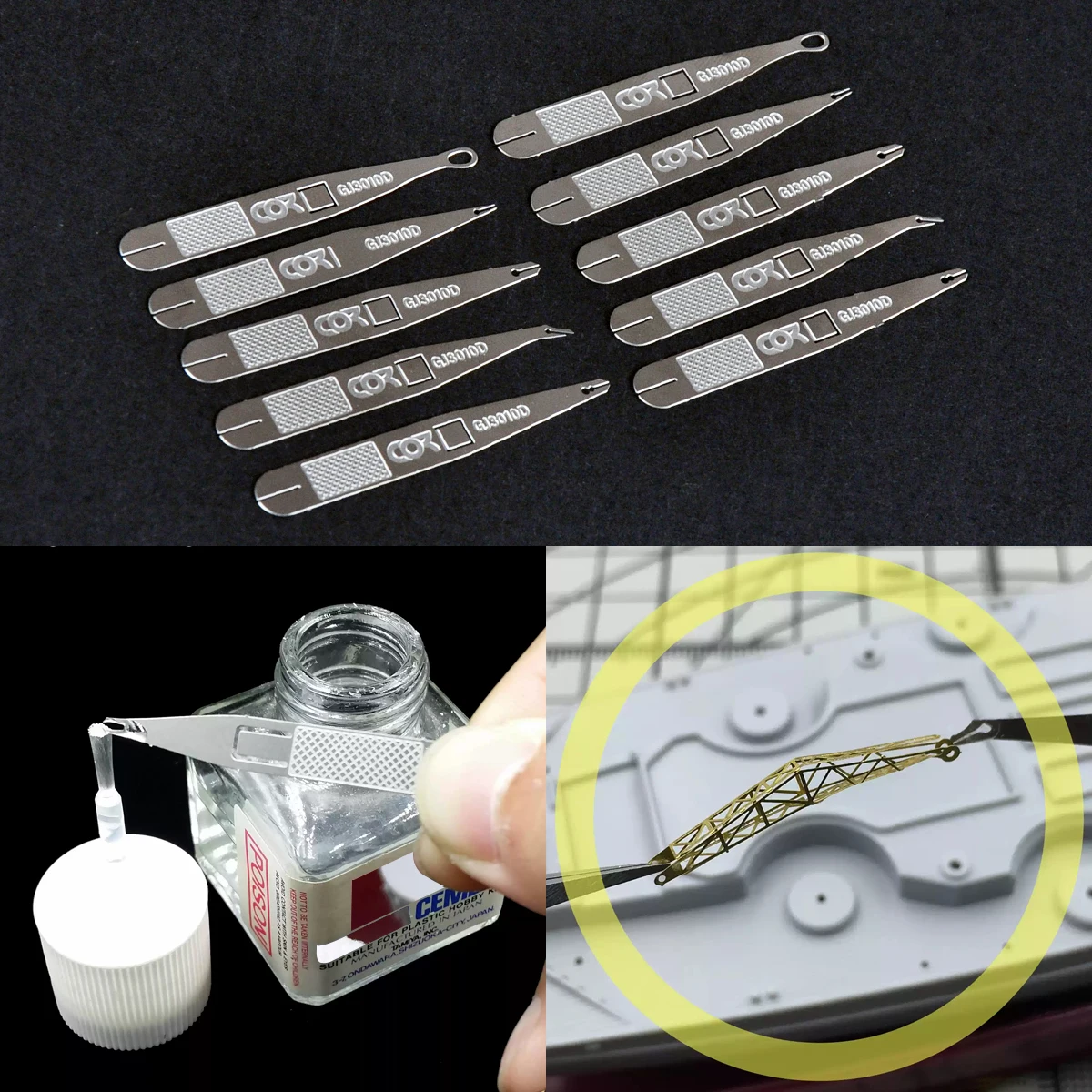 Scale Model Assembly Tools Precision Gluing Tools Glue Applicator Sticks Tips Stainless Steel Universal Reusable for All Scales