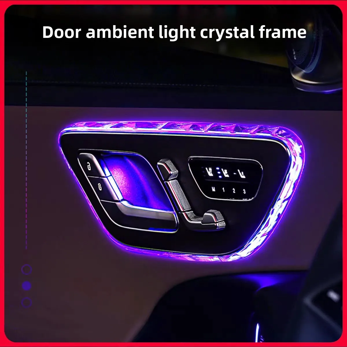 

Crystal Texture Door Frame & Reading Light Frame Cover Stickers Fits Benz C GLC E Class W206 X254 W214 2/5PCS
