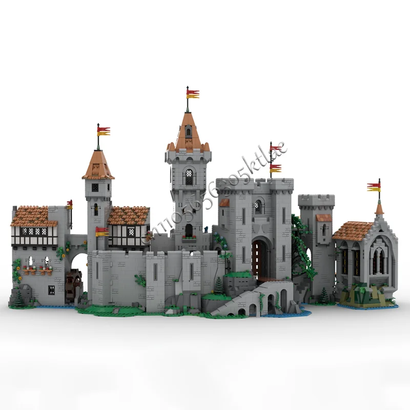 HOT 2687 PCS Lion Knight's Tower Castle Modular Building Blocks Retro Architecture Model Display Toy Kids Assembly Birthday Gift