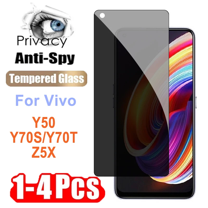 

1-4PCS Privacy Screen Protector For Vivo Y50 Y70S Y70T Z5X Anti-spy Tempered Glass on Vivo Y50 Y70S Y70T Z5X Glass Films