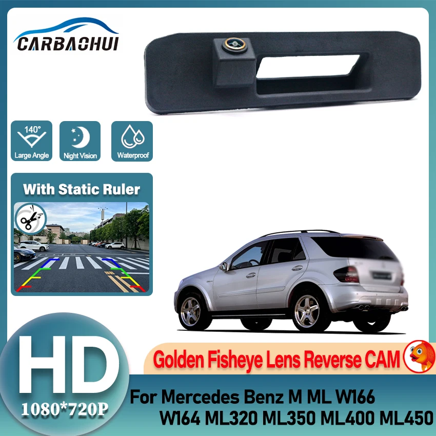 For Mercedes Benz M ML W166 W164 ML320 ML350 ML400 ML450 2011~2019 HD 1080P 140° Trunk Handle Reverse Parking Rear View Camera