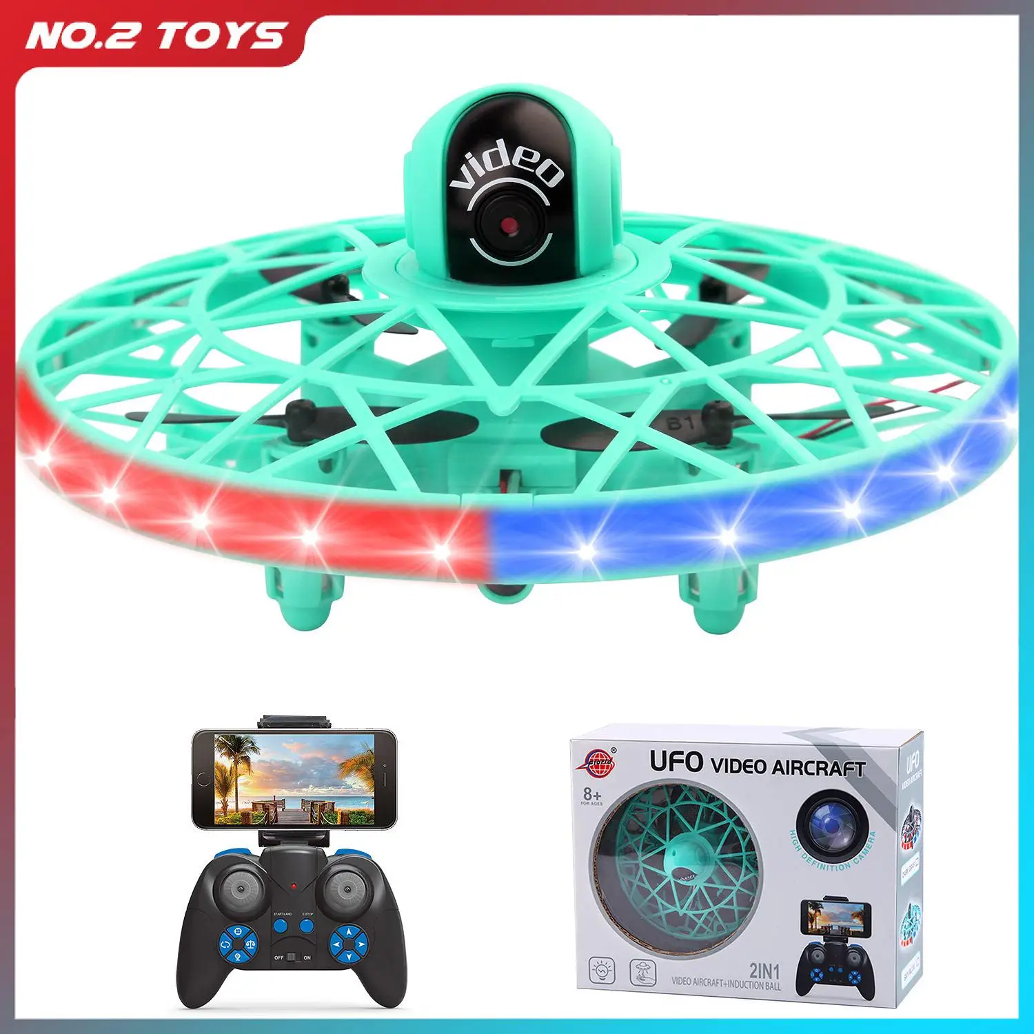 2.4G Hand Sensing Ball Aerial Camera Mini RC Drone UFO Fly Helicopter with Lights Remote Control Aircraft Flying Toy Boys Gifts