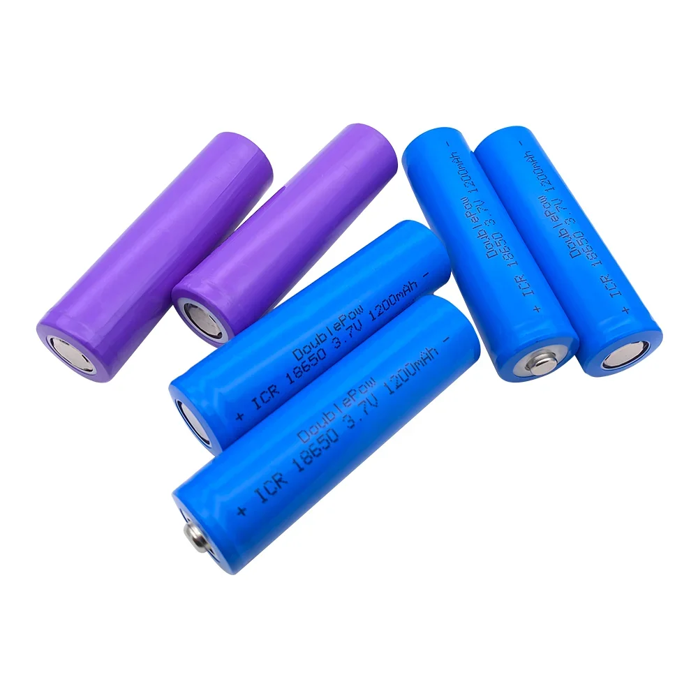 NEW Doublepow 18650 battery 3.7V 1200mAh  Li-ion rechargeable  battery TURE CAPACITY FOR LANTERN