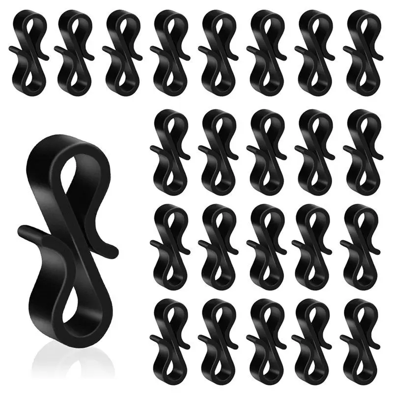 B-Est 240 قطعة خطافات مزراب خارجية، خطافات S قابلة لإعادة الاستخدام، لتعليق أضواء عيد الميلاد، أضواء جليدية، زينة شجرة عيد الميلاد #3