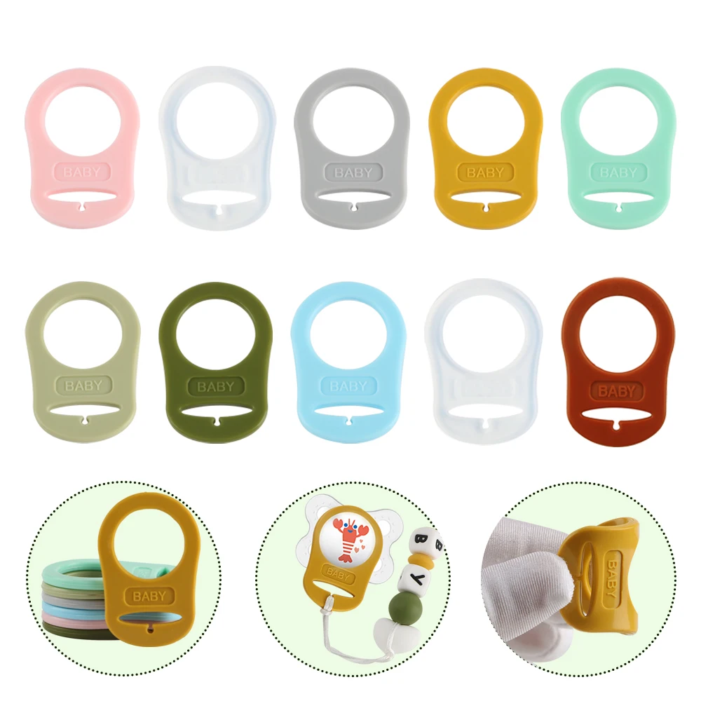 10~100Pcs New Multi Colors Silicone Dummy Holder Multi Colors Clip Adapter For MAM Rings Handmade Jewelry Accessories