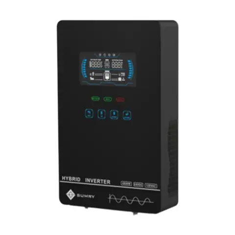 Sumry 4KW 120V Off Grid Solar Inverter 24V 140A 5600W MPPT Charger Pure Sine Wave Home Inverter 6.25 Inch LCD Display