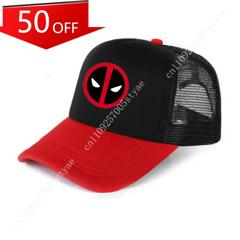 

Marvel Deadpool Baseball Cap – Mesh & Foam Trucker Hat | Cartoon-Themed Sun Protection | Unisex Breathable Sun Visor Cap