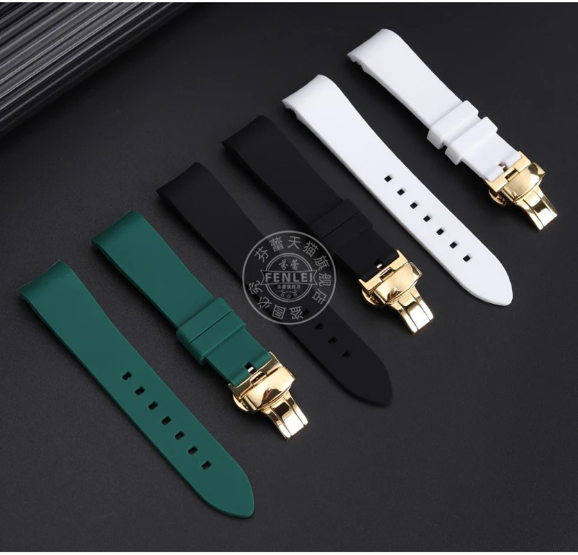 Pour l'équation GC G-UCCI Rouge Vert 1474 Bracelet de montre en silicone YA1264033 bouche de périphérie Bracelet de montre en caoutchouc pour hommes et femmes 20mm 22mm Bracelet