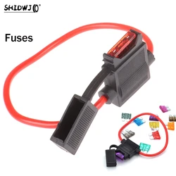 1set Car Splash Proof In-line Standard Blade Fuse Holder Box 5/10/15/20/25/30A Waterproof Fuses Socket Accessories